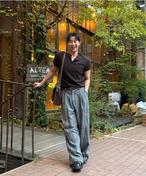 AFRESH（アフレッシュ）の「バーティカルヘンリーネックマッスルフィットショートスリーブ_3color（Tシャツ/カットソー・メンズ・ブラウン/ブラック/チャコール・LARGE/MEDIUM/X-LARGE/XX-LARGE）」の18枚目の写真