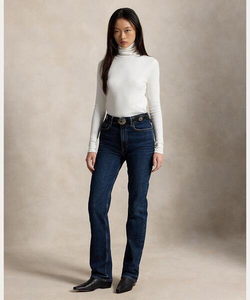 POLO RALPH LAUREN(ポロ ラルフ ローレン)の「ストレッチコットン リブ タートルネック(Tシャツ/カットソー・レディース・ホワイト・XS/M/S)」の2枚目の写真