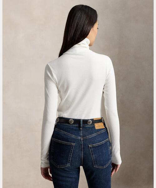 POLO RALPH LAUREN(ポロ ラルフ ローレン)の「ストレッチコットン リブ タートルネック(Tシャツ/カットソー・レディース・ホワイト・XS/M/S)」の7枚目の写真