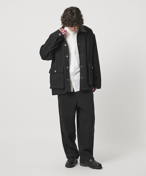 Pheeta（フィータ）の「＜Pheeta＞Daniel カバーオール BLACK ‐UNISEX‐ / 016CMen-JK1D（カバーオール・メンズ・ブラック・1/2）」の4枚目の写真