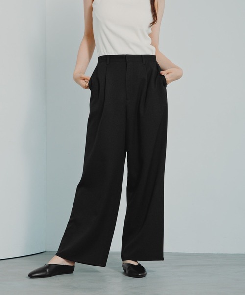 LEPSIM(レプシィム)の「ワイドストレートパンツ 1047007(その他パンツ・レディース・ブラック/チャコールグレー/ブラウン系その他・FREE)」の4枚目の写真