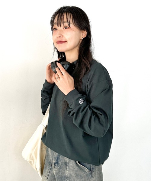DISCUS ATHLETIC(ディスカス アスレチック)の「DISCUS ATHLETIC(ディスカス アスレチック)/クルーネック ロンT カットソー USAコットン(Tシャツ/カットソー・レディース・ホワイト/ブラック/ダークグリーン/グレイッシュベージュ/ネイビー・XL/M/L)」の14枚目の写真