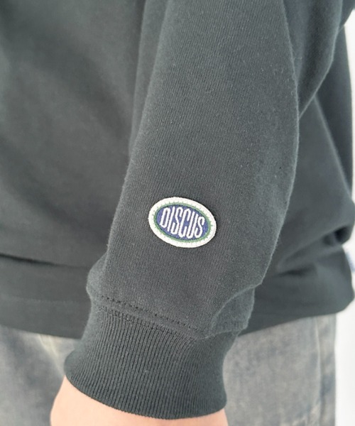 DISCUS ATHLETIC(ディスカス アスレチック)の「DISCUS ATHLETIC(ディスカス アスレチック)/クルーネック ロンT カットソー USAコットン(Tシャツ/カットソー・レディース・ホワイト/ブラック/ダークグリーン/グレイッシュベージュ/ネイビー・XL/M/L)」の8枚目の写真