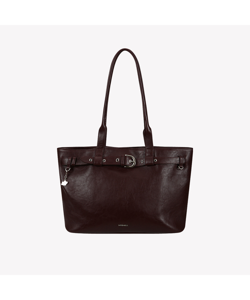 MYSHELL（マイシェル）の「[キーリングSET2]ストラップ ショッパーバッグ_35022SH(2color)（ショルダーバッグ・レディース・ダークブラウン/ブラック・FREE）」の2枚目の写真