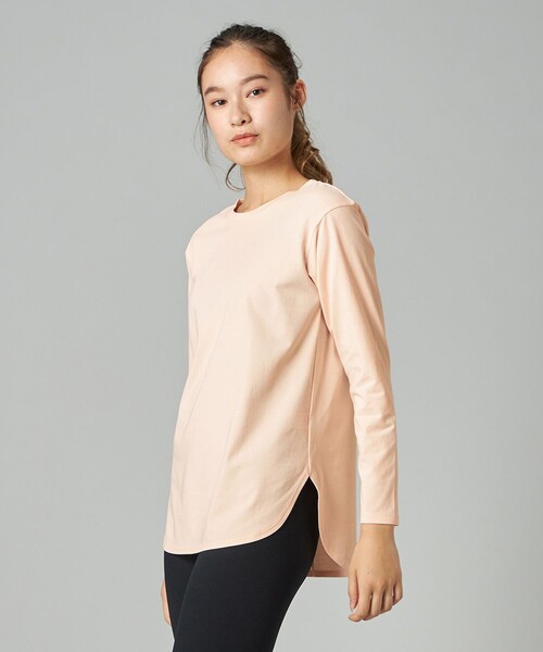 Chacott(チャコット)の「HandsomeCotton 長袖Tシャツ(その他トップス・レディース・ブラック/ピンク系その他・M/L)」の2枚目の写真