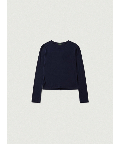The Barnnet(ザバーネット)の「ソフトスリム ウールテンセルTシャツ ネイビー(Tシャツ/カットソー・レディース・その他・SMALL/MEDIUM)」の1枚目の写真