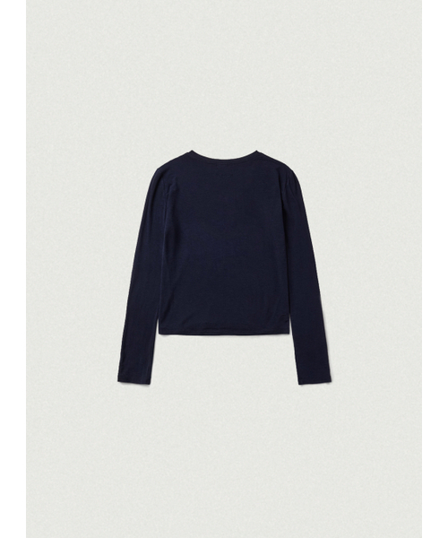 The Barnnet(ザバーネット)の「ソフトスリム ウールテンセルTシャツ ネイビー(Tシャツ/カットソー・レディース・その他・SMALL/MEDIUM)」の2枚目の写真