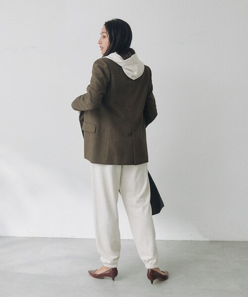 RIVE DROITE(リヴドロワ)の「【セットアップ対応可】カーブスリーブZIPフーディ(秋服/冬服)(パーカー・レディース・グレー/ホワイト系その他・FREE)」の10枚目の写真