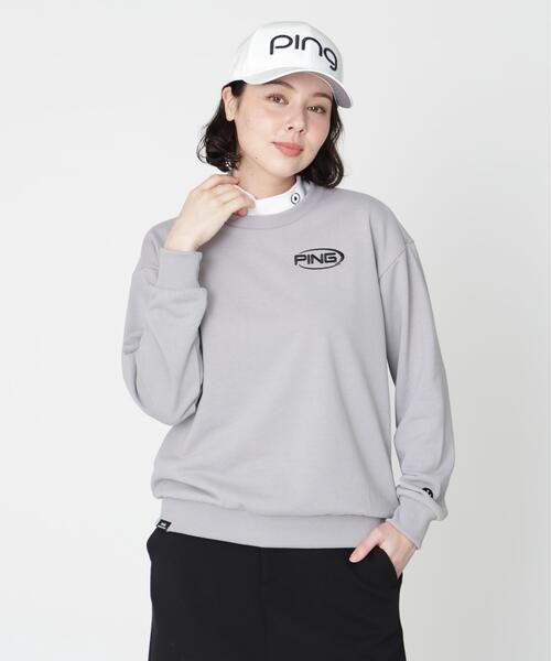 PING（ピン）の「［PING APPAREL］［吸水速乾・UVケア］10カラーMr.PINGダンシングロゴクルーネックプルオーバー (LADIES)（スウェット・レディース・ワイン/レッド/オレンジ/グリーン/シルバー/ブラウン/ゴールド/ホワイト/ブルー/ブラック・L/LL/S/M）」の9枚目の写真