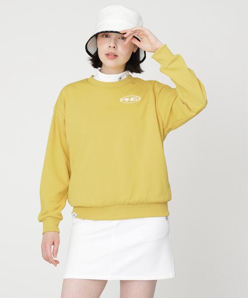 PING（ピン）の「［PING APPAREL］［吸水速乾・UVケア］10カラーMr.PINGダンシングロゴクルーネックプルオーバー (LADIES)（スウェット・レディース・ワイン/レッド/オレンジ/グリーン/シルバー/ブラウン/ゴールド/ホワイト/ブルー/ブラック・L/LL/S/M）」の10枚目の写真