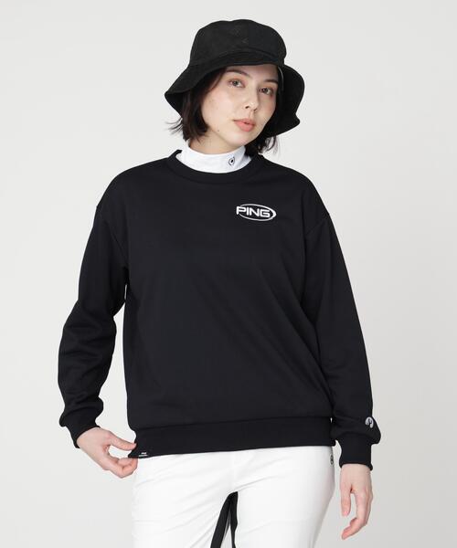 PING（ピン）の「［PING APPAREL］［吸水速乾・UVケア］10カラーMr.PINGダンシングロゴクルーネックプルオーバー (LADIES)（スウェット・レディース・ワイン/レッド/オレンジ/グリーン/シルバー/ブラウン/ゴールド/ホワイト/ブルー/ブラック・L/LL/S/M）」の11枚目の写真