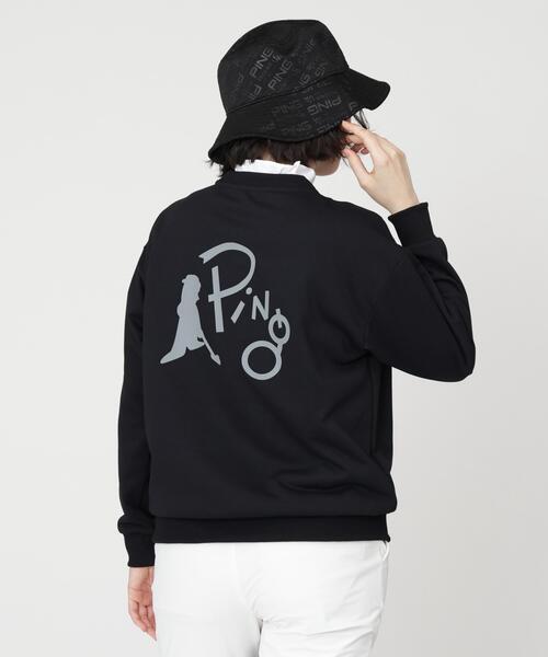 PING（ピン）の「［PING APPAREL］［吸水速乾・UVケア］10カラーMr.PINGダンシングロゴクルーネックプルオーバー (LADIES)（スウェット・レディース・ワイン/レッド/オレンジ/グリーン/シルバー/ブラウン/ゴールド/ホワイト/ブルー/ブラック・L/LL/S/M）」の12枚目の写真