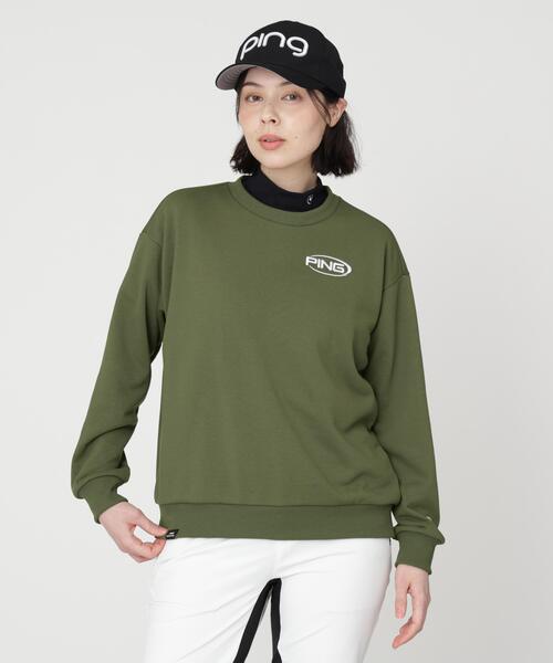 PING（ピン）の「［PING APPAREL］［吸水速乾・UVケア］10カラーMr.PINGダンシングロゴクルーネックプルオーバー (LADIES)（スウェット・レディース・ワイン/レッド/オレンジ/グリーン/シルバー/ブラウン/ゴールド/ホワイト/ブルー/ブラック・L/LL/S/M）」の16枚目の写真