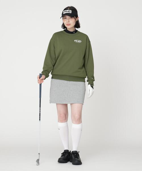 PING（ピン）の「［PING APPAREL］［吸水速乾・UVケア］10カラーMr.PINGダンシングロゴクルーネックプルオーバー (LADIES)（スウェット・レディース・ワイン/レッド/オレンジ/グリーン/シルバー/ブラウン/ゴールド/ホワイト/ブルー/ブラック・L/LL/S/M）」の19枚目の写真