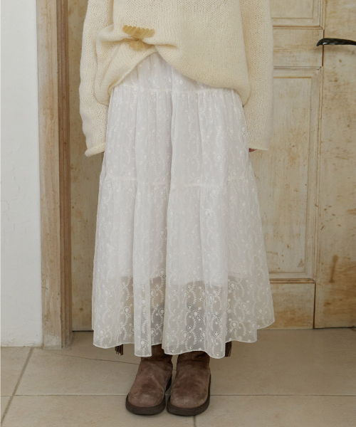 RE_L（リエル）の「エロウェン レーススカート（ホワイト）（スカート・レディース・その他・SMALL/MEDIUM）」の2枚目の写真