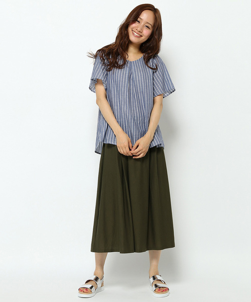 LBC（エルビーシー）の「om コットンロングスカート（スカート・レディース・アッシュグレー/ブラック/オリーブ・LARGE/MEDIUM）」の13枚目の写真