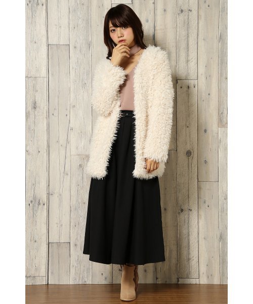 VENCEEXCHANGE（ヴァンスエクスチェンジ）の「ボリュームファーカーディガン               （カーディガン/ボレロ・レディース・ホワイト/ブラック・MEDIUM）」の13枚目の写真