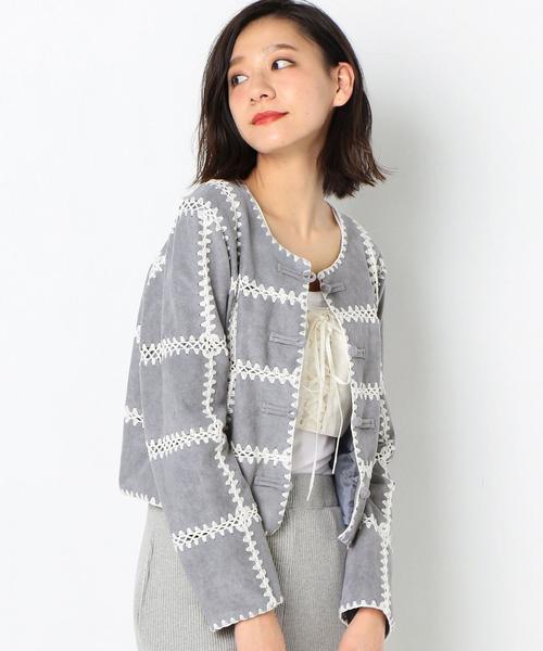 Another Edition（アナザーエディション）の「AEFC ｶｷﾞﾊﾞﾘ PATCHWORK JK ◆（その他アウター・レディース・ライトグレー/ベージュ・FREE）」の2枚目の写真