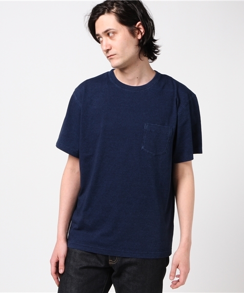 STUDIOUS(ステュディオス)の「【UNITED ATHLE】5.3ozインディゴポケットTシャツ (Tシャツ/カットソー・メンズ・サックスブルー/ブルー・SMALL/MEDIUM/LARGE)」の2枚目の写真