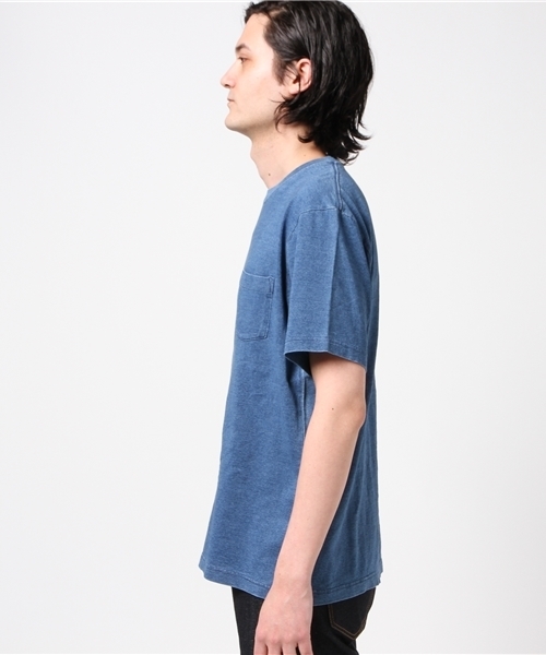 STUDIOUS(ステュディオス)の「【UNITED ATHLE】5.3ozインディゴポケットTシャツ (Tシャツ/カットソー・メンズ・サックスブルー/ブルー・SMALL/MEDIUM/LARGE)」の3枚目の写真