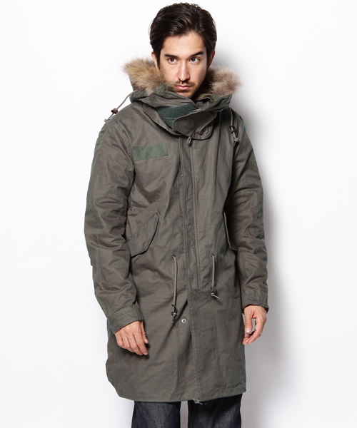 Lui's（ルイス）の「ファーﾓｯｽﾞｺｰﾄ（モッズコート・メンズ・ブラック/カーキ・SMALL/LARGE/MEDIUM）」の2枚目の写真