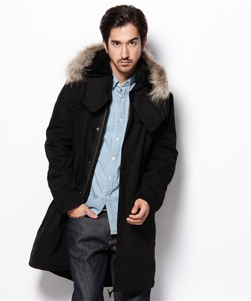 Lui's（ルイス）の「ファーﾓｯｽﾞｺｰﾄ（モッズコート・メンズ・ブラック/カーキ・SMALL/LARGE/MEDIUM）」の5枚目の写真