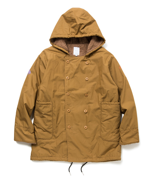 rehacer(レアセル)の「rehacer : Boa Trench Coat(ミリタリージャケット・メンズ・キャメル/ブラック/カーキ・SMALL/LARGE/MEDIUM)」の3枚目の写真