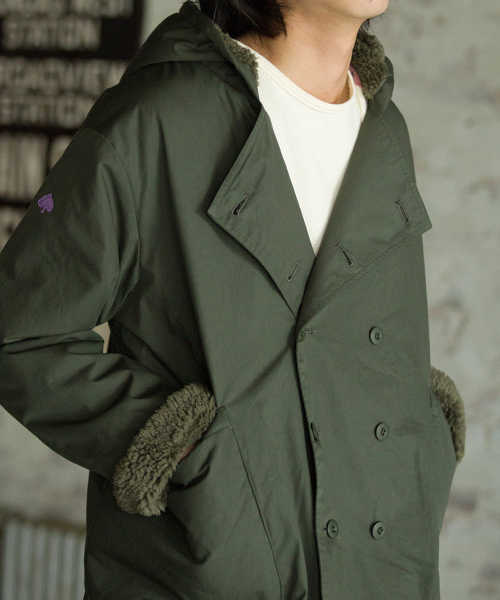rehacer(レアセル)の「rehacer : Boa Trench Coat(ミリタリージャケット・メンズ・キャメル/ブラック/カーキ・SMALL/LARGE/MEDIUM)」の6枚目の写真