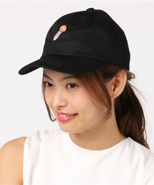 PUNYUS（プニュズ）の「フードワンポイントCAP（キャップ・レディース・パープル/ブラック/ホワイト・FREE）」の3枚目の写真