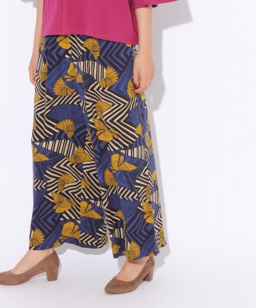 niko and...（ニコアンド）の「トライバルプリントパンツ【niko and ...】（その他パンツ・レディース・レッド/ブラック/マスタード・3/4）」の3枚目の写真