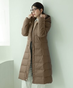 セール】KAWADA DOWN×WHITE フーデッドダウンアウター 無地（ダウン