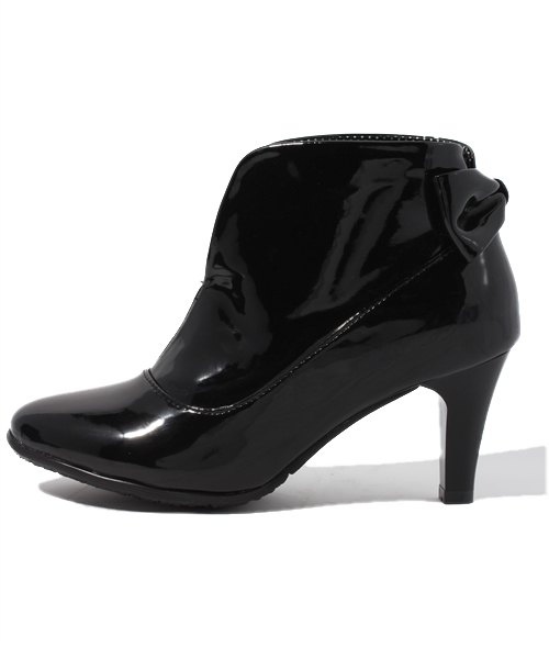 Khaju（カージュ）の「Khaju:バックリボンレインブーツ（レインシューズ・レディース・ブラック・SMALL/MEDIUM/LARGE）」の2枚目の写真