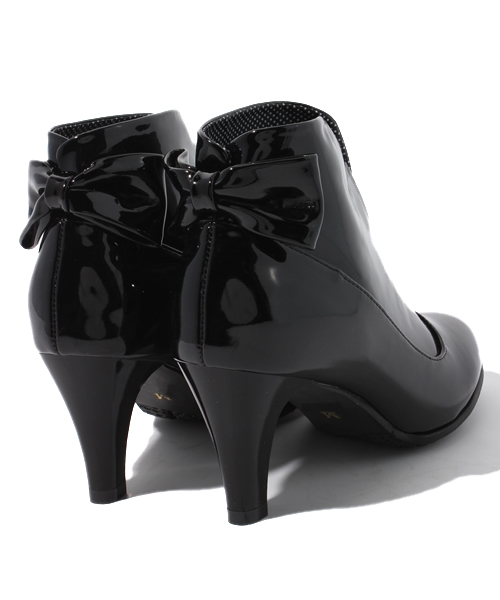 Khaju（カージュ）の「Khaju:バックリボンレインブーツ（レインシューズ・レディース・ブラック・SMALL/MEDIUM/LARGE）」の4枚目の写真