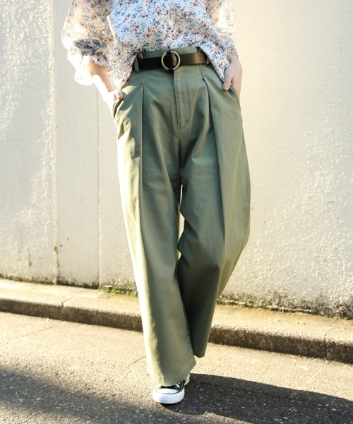 【PAGEBOY】 スエットワークパンツ ワイドパンツ チノパン PAGEBOY】 スエットワークパンツ ワイドパンツ チノパン