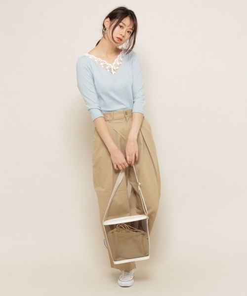 PAGEBOY(ページボーイ)の「チノワイドパンツ(チノパンツ・レディース・ベージュ/カーキ/マスタード・SMALL/MEDIUM)」の20枚目の写真