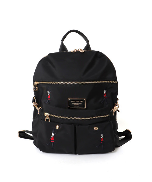 Three Four Time(スリーフォータイム)の「ショルダーポーチ付き刺繍4WAYリュック(バックパック/リュック・レディース・ブラック/その他/チェック・FREE)」の13枚目の写真