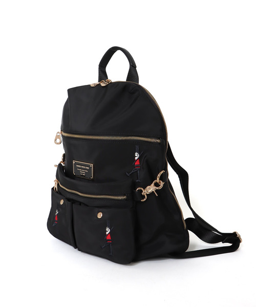 Three Four Time(スリーフォータイム)の「ショルダーポーチ付き刺繍4WAYリュック(バックパック/リュック・レディース・ブラック/その他/チェック・FREE)」の15枚目の写真