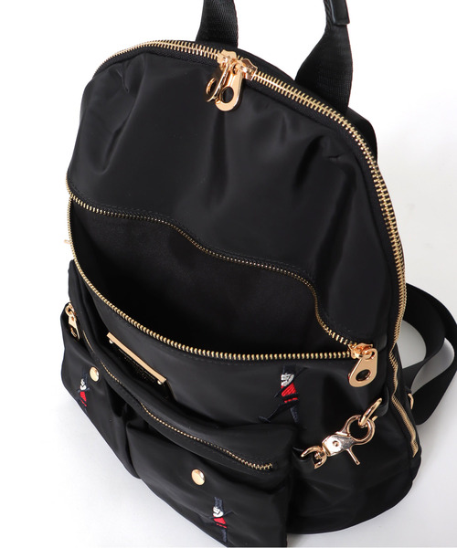 Three Four Time(スリーフォータイム)の「ショルダーポーチ付き刺繍4WAYリュック(バックパック/リュック・レディース・ブラック/その他/チェック・FREE)」の18枚目の写真