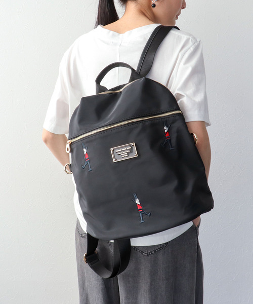 Three Four Time(スリーフォータイム)の「ショルダーポーチ付き刺繍4WAYリュック(バックパック/リュック・レディース・ブラック/その他/チェック・FREE)」の6枚目の写真