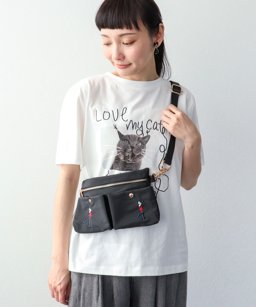 Three Four Time(スリーフォータイム)の「ショルダーポーチ付き刺繍4WAYリュック(バックパック/リュック・レディース・ブラック/その他/チェック・FREE)」の7枚目の写真