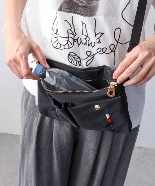 Three Four Time(スリーフォータイム)の「ショルダーポーチ付き刺繍4WAYリュック(バックパック/リュック・レディース・ブラック/その他/チェック・FREE)」の9枚目の写真