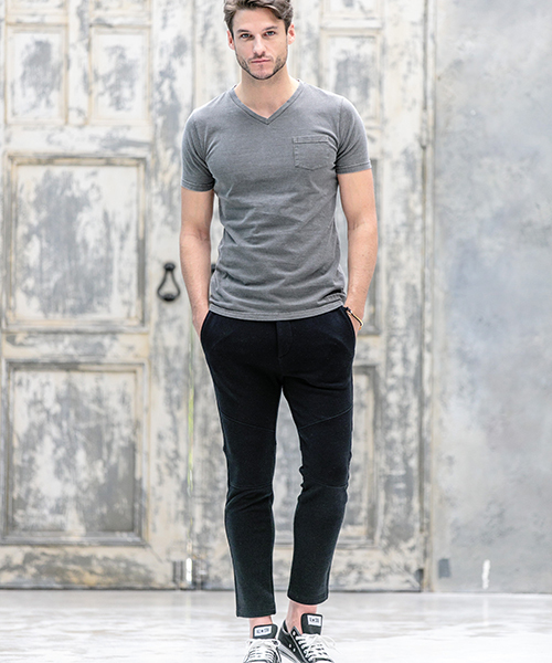 felkod(フィルコッド)の「mt4774-Vintage Like Firm Short Sleeve Pocket V Neck Tee Tシャツ(Tシャツ/カットソー・メンズ・ブラック/ネイビー/ライトグレー・L/M/S)」の4枚目の写真