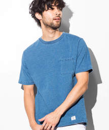 AZ by junhashimoto(エーゼイ バイ ジュンハシモト)ポケット付インディゴ染めTシャツ