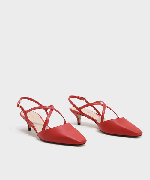 CHARLES & KEITH(チャールズ & キース)の「クリスクロススリングバックヒール / CRISS CROSS SLING BACK HEELS(パンプス・レディース・ブラック/レッド/アイボリー・22.5cm/23.5cm/23cm/24.5cm/25cm)」の17枚目の写真