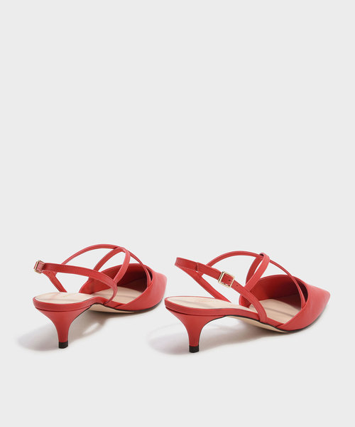 CHARLES & KEITH(チャールズ & キース)の「クリスクロススリングバックヒール / CRISS CROSS SLING BACK HEELS(パンプス・レディース・ブラック/レッド/アイボリー・22.5cm/23.5cm/23cm/24.5cm/25cm)」の18枚目の写真