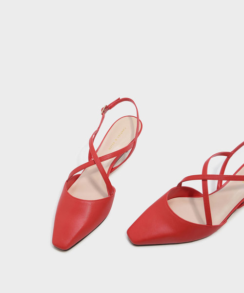 CHARLES & KEITH(チャールズ & キース)の「クリスクロススリングバックヒール / CRISS CROSS SLING BACK HEELS(パンプス・レディース・ブラック/レッド/アイボリー・22.5cm/23.5cm/23cm/24.5cm/25cm)」の19枚目の写真