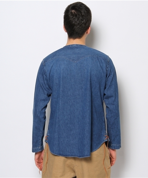 BEAMS（ビームス）の「orslwｳｴｽﾀﾝDnmCgn（カーディガン/ボレロ・メンズ・インディゴブルー・M(2)/L(3)）」の4枚目の写真