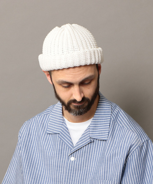 BEAUTY&YOUTH UNITED ARROWS（ビューティーアンドユースユナイテッドアローズ）の「BY 3G ロール ワッチキャップ ◆（ニットキャップ/ビーニー・メンズ・ホワイト/オレンジ/ブラック/ネイビー・FREE）」の12枚目の写真