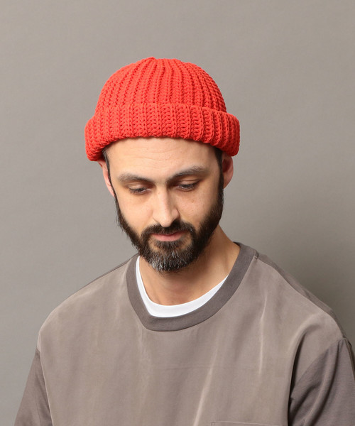 BEAUTY&YOUTH UNITED ARROWS（ビューティーアンドユースユナイテッドアローズ）の「BY 3G ロール ワッチキャップ ◆（ニットキャップ/ビーニー・メンズ・ホワイト/オレンジ/ブラック/ネイビー・FREE）」の8枚目の写真