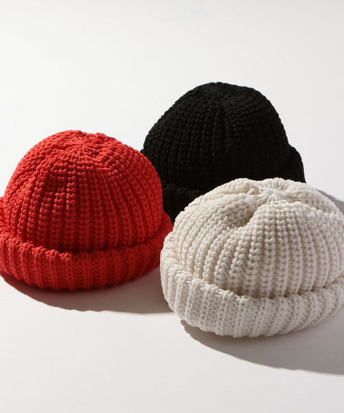 BEAUTY&YOUTH UNITED ARROWS（ビューティーアンドユースユナイテッドアローズ）の「BY 3G ロール ワッチキャップ ◆（ニットキャップ/ビーニー・メンズ・ホワイト/オレンジ/ブラック/ネイビー・FREE）」の7枚目の写真